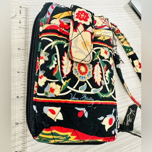Vera Bradley Multicolor Floral Wristlet Open to full Wallet 6 card holders 6”X4” - Picture 2 of 6
